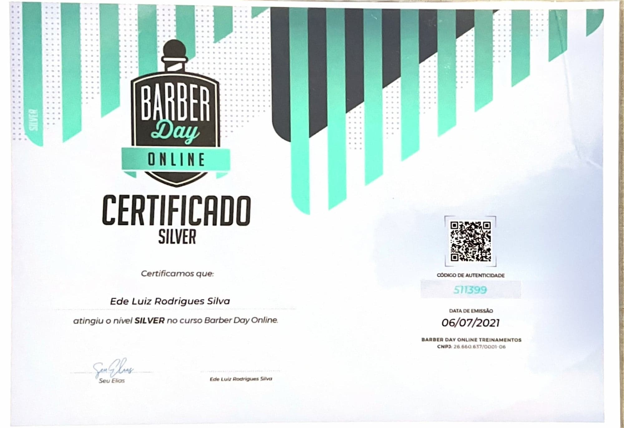 Certificado Silver — Barber Day Online